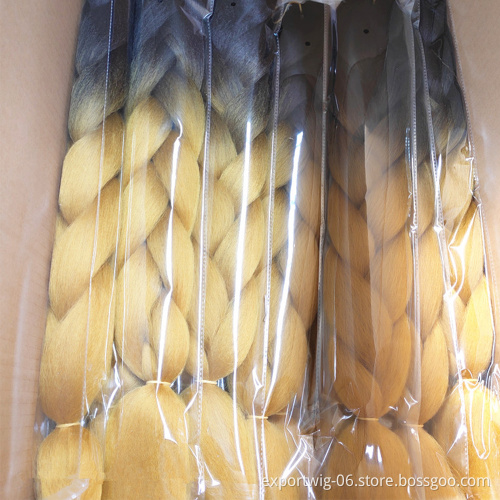 Hot selling Jumbo Ombre Braiding Hair wholesale  100g 24inch Synthetic jumbo hair braids private label braiding hair